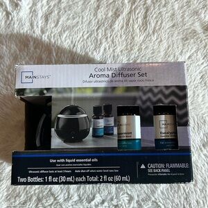 Mainstays Cool Mist Ultrasonic Aroma Oil Diffuser Set
